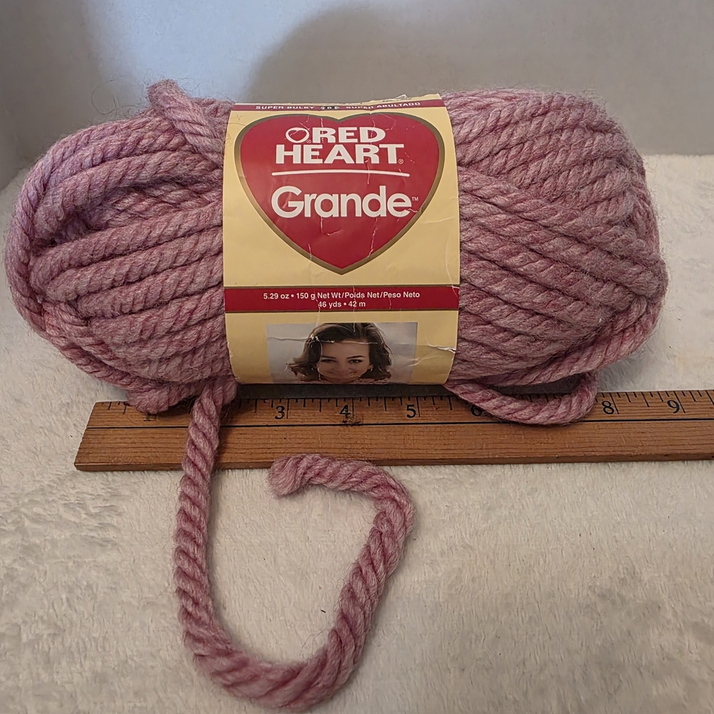 Red Heart Grande Yarn in Currant/ Raisin, 1 Skein, New E826